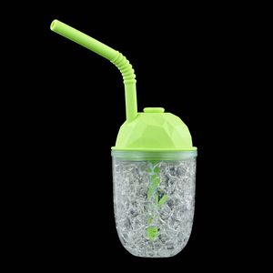 Plastic Water Bong Pijp Silicone Smoking Pijpen Olie Rig Bubblers Ronde Freeze Cooling Cup Bubbler