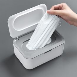 Boîte de tissus humides en plastique avec couvercle Boîte de tissus humides Boîte de rangement de serviettes pour bébé