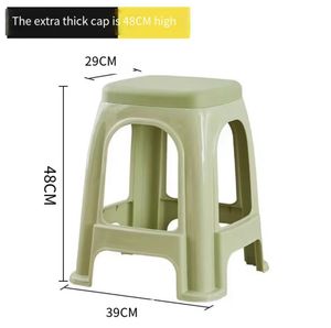 Plastic wervelwindstoel verdikte eettafel voor volwassen huishoudens, windmolenkruk, eenvoudige vloerstandstoel, super zwaar en extra dikke kleine kruk
