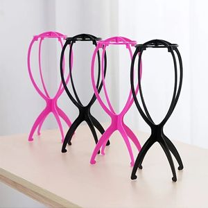 Plastic Wig Stand Portable Wig Head Stand Blank Pink Wig Hang Holder Stand Durable Hair Display Tools Wig Accessories