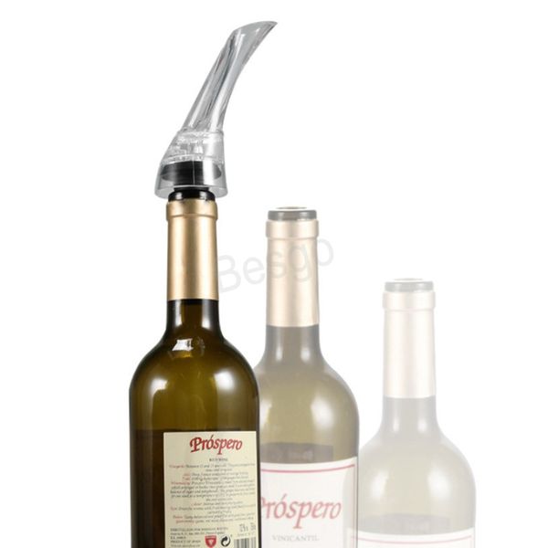 Vertedor de vino de plástico Botella de vinos tintos Olecranon Decantador Cocina Aceite de sésamo Herramienta de filtro portátil Bar Fiesta Bebida Embudo BH5943 WLY