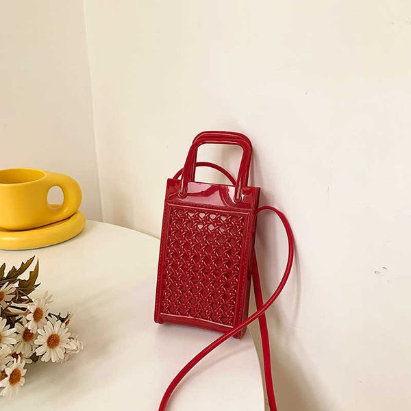 Petit sac en plastique à la mode et polyvalent pour femmes, petit sac à bandoulière simple, couleur bonbon, portefeuille zéro pour téléphone portable