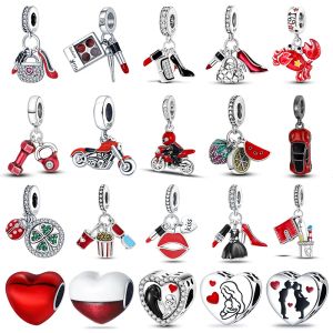 PLATA DE LEY 925 MOTOROCYSE LOVE PERLES HEURS HAUT