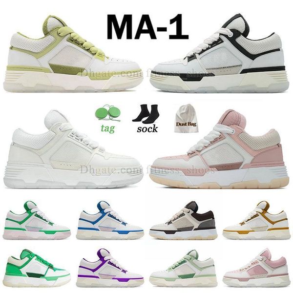 Sneaker-Forme Sneaker Ma1 Ma2 Chaussures décontractées extérieures Red Amirir Dhgates Ma 1 2 Plateforme de zapato Luxury Eur 46 Green Gree Cream Black Beige Designer Femme Brown Trainer Blanc