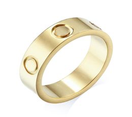 Placa Gold Ring Designer Jewelry Luxury Love Rings para amantes Pareja Regalos Hombres Mujeres Partido popular Joyería de boda Unisex 5797197