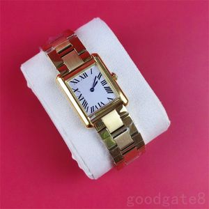 Plaqué or orologi cadran carré hommes montres de créateur bracelet en acier inoxydable montre de mode de loisirs en plein air quartz simplement dames montre-bracelet qualité aaa xb09 C23