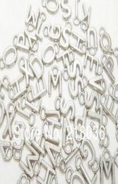 Colgante plateado plateado con letras del alfabeto variadas para pulsera, collar, joyería, cuentas de moda, accesorios para hacer bricolaje 6681224