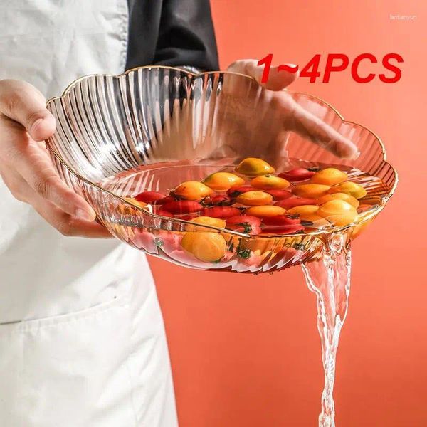 Placas 1-4pcs placa de fruta plástico fácil limpieza insentán viento accesorios de cocina transparente bocadillo de vajilla hogar