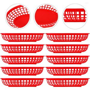Borden 10 PCS Chips Snack Basket Container voor fruit huishoudelijke picknickhouder plastic cateringlade