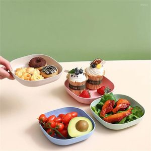 Assiettes de 10 pièces de style japonais, plats à carré-plaque de grade de plateau de plaque de dose carrée table à manger carrée poubelle
