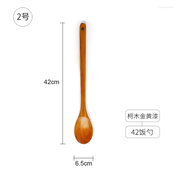 Platos Cuchara de madera gigante de 16,5 pulgadas, mango largo de madera para cocinar y revolver, utensilios de cocina, manteles individuales, mesas