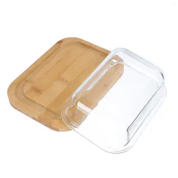 Borden 1 st Creative Butter Dish Practical Cake Lade met glazen dekking voor thuiskeuken