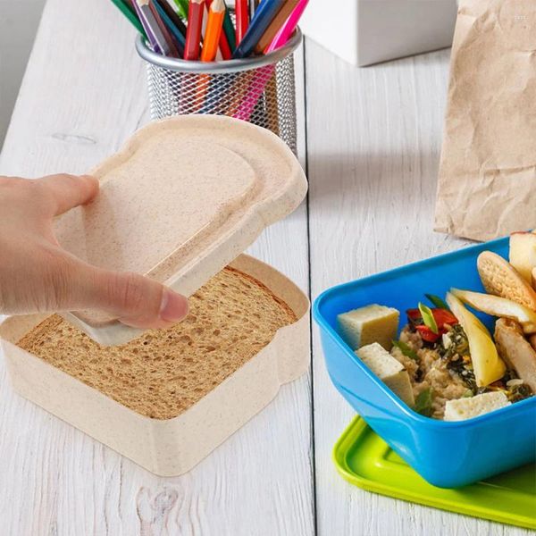 Platos 2 PCS Sandwich Box Go Contenedores Tapas Pequeño Almacenamiento Microondas Seguro Snack Niños Viaje Sellable