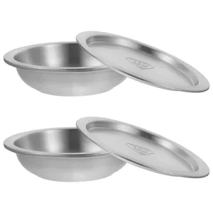 Assiettes 2 PCS Sauce de soja Small Portable Cups Cups Holder Platter Condiment Conteners 304 Voyage en acier inoxydable