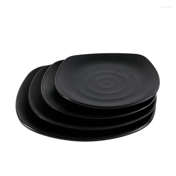 Assiettes 2023 29.9cm assiette en porcelaine imitation barbecue japonais plats noirs El Restaurant Plaza Main Western