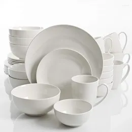 El servicio de mesa blanco de la porcelana del logotipo de encargo de las placas 2023 fija el servicio de mesa al por mayor