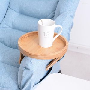 Platos 2023, bandeja de madera de bambú creativa nórdica, sofá para sala de estar, reposabrazos, desayuno en casa, té de postre sólido