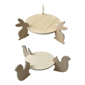 Borden 25 cm Cake Holder Serving Trade servies AIcuits Display Dessert Wood Stand for Home Holiday Decor Cookies Candle