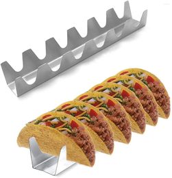 Platen 2 -st taco -houderstandaard Elk rack houdt maximaal 6 taco's bakken oven grill vaatwasser veilig 34 6,6 4,8 cm