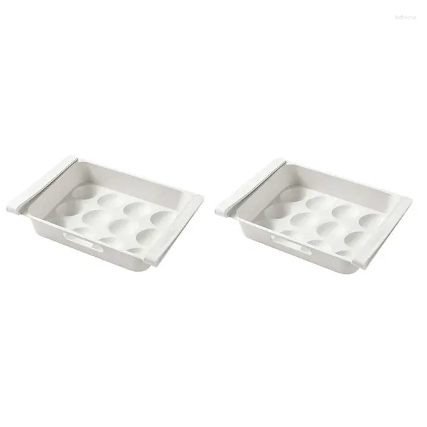 Platos, 2 uds., caja de almacenamiento para huevos, refrigerador de cocina, contenedor, organizador limpio para ahorrar espacio