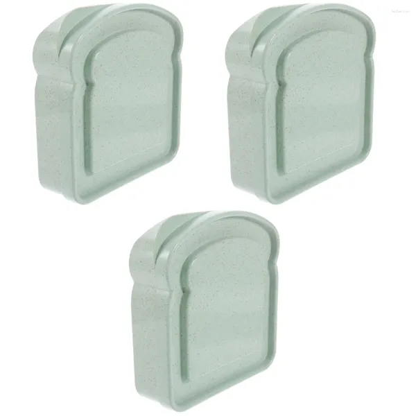 Placas de 3 cuentas de sándwich sándwich contenedor tapa recipientes sellables tapa de microondas de microondas pequeños niños niños pequeños