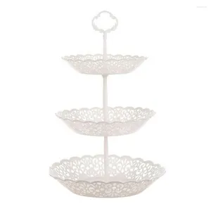 Borden 3-laags Cupcake Stand Taart Dessert Evenement Feest Display Toren Ronde Plaat Accessoires