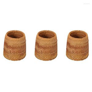 Assiettes 3X Rotin Baguettes Tube Pelle Cuillères Seau Dîner Couteaux Fourchettes Vaisselle Boîte De Rangement Paniers Organisateur B Promotion