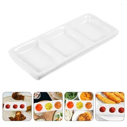 Pratos 4 Pcs Molho Prato Tempero Lanche Prato Dividido Tigela Cozinha Condimento Servindo Pratos