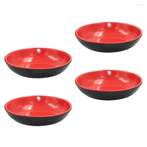 Platen 4 stks saus Derees Round kruiden sushi dipping bowl -schotels voorgerechten voorgerecht