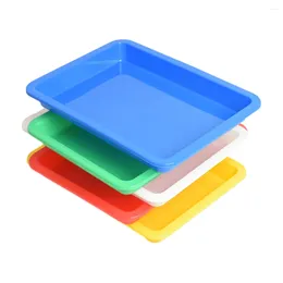 Plaques 5pcs Plastic Crafts Organizer plateau polyvalent servant pour l'école et les couleurs de la maison disponibles assortis