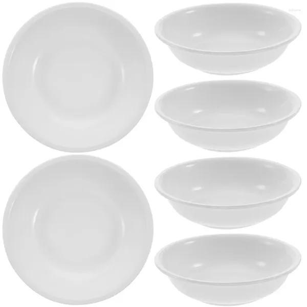 Platos 6 uds, aperitivos, plato redondo para salsa, platos para salsa para condimentar, cuenco para mojar, cuencos pequeños de plástico para aperitivos, plato lateral