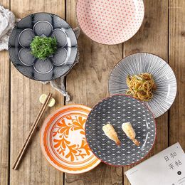 Platen 8-inches creatieve Noordse stijl Underglaze keramisch servies huishouden Ronde diepe bord