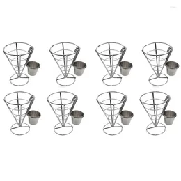 Assiettes 8 PCS FRENS FRICES Stand Cone Panier de frot