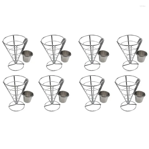 Assiettes 8 PCS FRENS FRICES Stand Cone Panier de frot