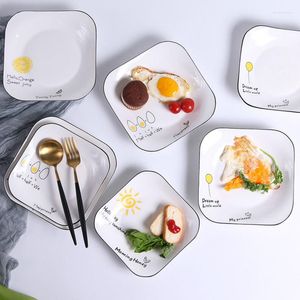 Borden 9-inch creatief zonneschijn eierballonpatroon servies schattig familie restaurant sushi salade steak cake bord