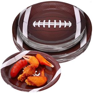 Borden 96 stuks American Football stukjes papier feestartikelen serveerbestek lade decoraties