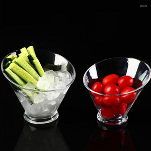 Assiettes en acrylique KTV Snack bol fournitures de Bar concombre PC salade en plastique assiette de fruits tasse à bande