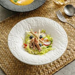 Assiettes bol givré de style japonais avancé, vaisselle en céramique, Restaurant salade de fruits, plat à Spaghetti, cuisine