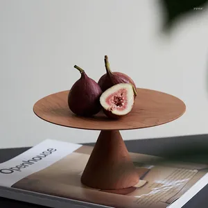 Borden Advanced Sense Handgemaakte massief houten taartopbergbak Ronde tafeldecoratiestandaard voor gerechten Multifunctioneel dessertbord