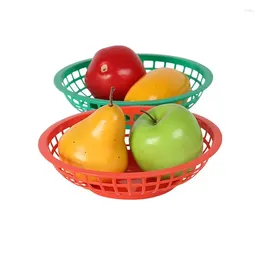 Assiettes paniers servant en plastique panier rond rapide pour bol porte-pain fruit bol à chiens burgers réutilisables plateau de collation à noix 12