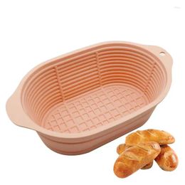 Platos cesta de prueba de pan tazones de masa ovalada preparación de silicona de silicona suministros para hornear grandes herramientas plegables grandes