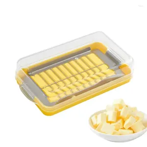 Assiettes coupe-beurre trancheuse boîte à fromage conteneur réutilisable avec filet de coupe pour le stockage