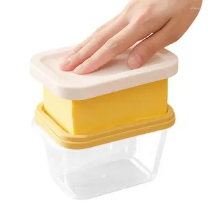 Platos Caja de mantequilla Almacenamiento de queso con plato de tapa Case de contenedor de cuidador por fundas para cocina en casa