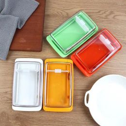 Assiettes Butter Dish Box Container Cheese Server Scellant un plateau de gardien de rangement avec une vaisselle de cuisine de couvercle pour la coupe de la maison