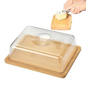 Borden Boter Dish Tray Clear Elegant Keeper Cream Cheese Serving Multifunctionele overdekte gerechten