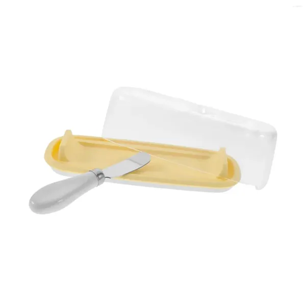 Assiettes Plat de beurre avec couvercle et couteau Easy Grip Patrippe Charge Keeper Play For Baking Shops Restaurant