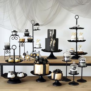 Borden Cake Stand Black Iron Tray Candy Snack Dessert Table Party Wedding Decoratie AFBEELDEN VOOR EUROPANE KEUKEN BEDUID