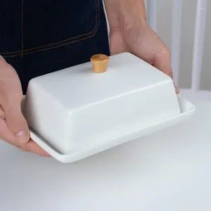 Borden keramische botergerechten rechthoek siliconen afdichtingen bewaarder blikje kaasbak verticale containerplaat keuken opbergdoos