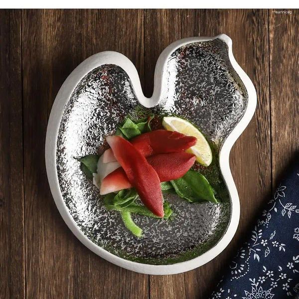 Pratos Cerâmica Criativo Lanche Prato Cozinha Japonesa Personalidade Casa Irregular Pure Color Prato Vegetal