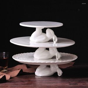 Borden Keramische Bord Gerechten Voor Dessert Server Dienblad Cake Stand Servies Ambachten Geschenk Keukengerei Liefhebbers